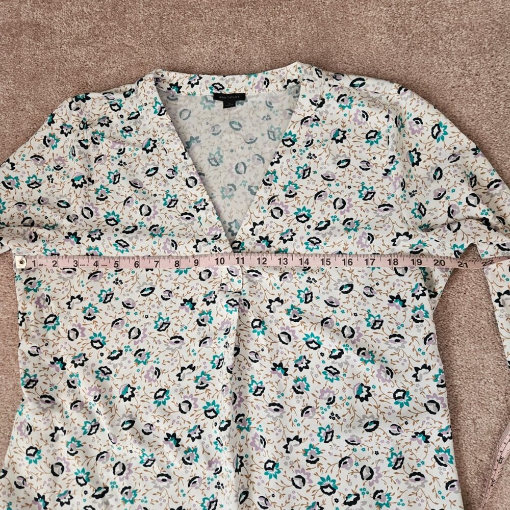 ANN TAYLOR Floral Blouse Top Sz M/L